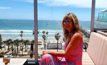 Heather Winfield owner of Cool Wind Media at the Pacific Mission Hotel on the roof top