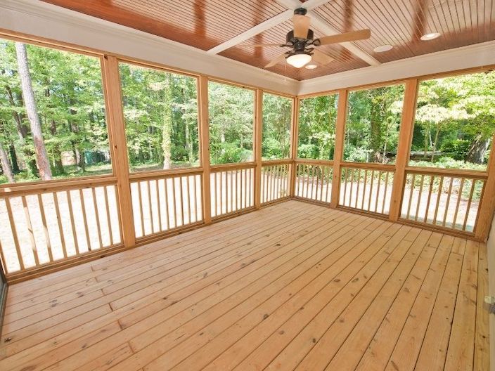 Outdoor ceiling fan on the porch