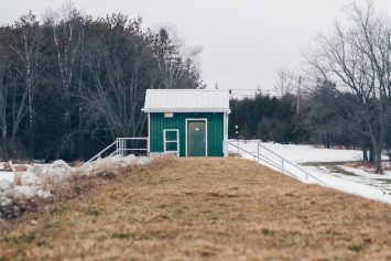 A small garden shed to store your lawnmower and gardening tools.