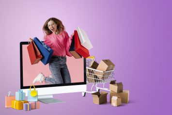 a customer trusting shopping on her e-commerce site